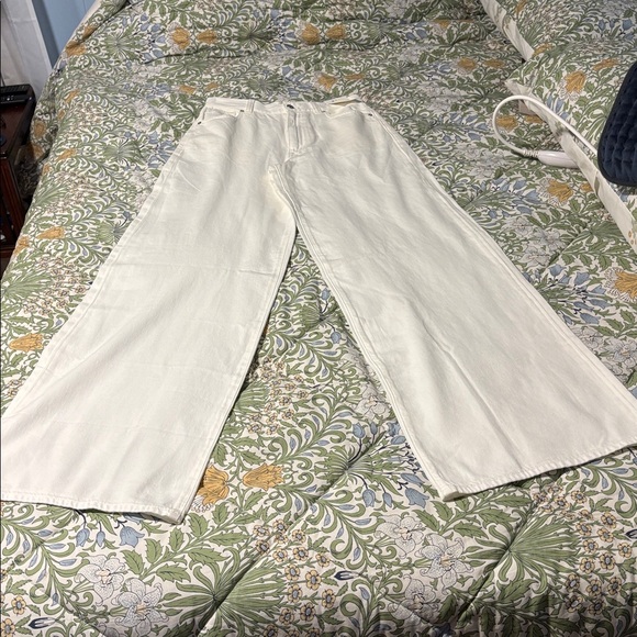 Madewell Superwide-leg Women Jeans In Airy Denim - Creamy White - Picture 10 of 11